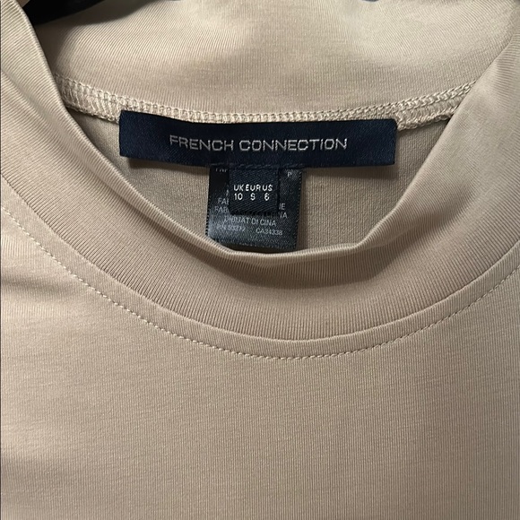 Beige Long Sleeve Tiered Dress - Picture 2 of 3